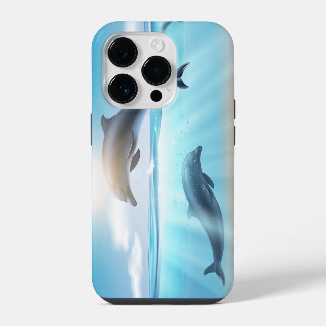 14 Pro Funda para iPhone de delfines Case-Mate (Reverso )