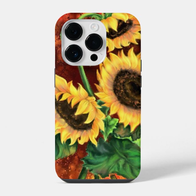 14 Pro Funda para iPhone de girasol (Reverso )
