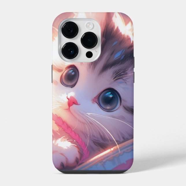 14 Pro Funda para iPhone / iPad de gatito lindo (Reverso )