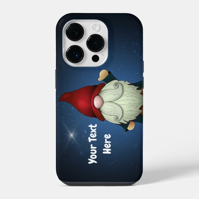 14 Pro Funda para iPhone / iPad de Gnomo Saludando (Reverso )