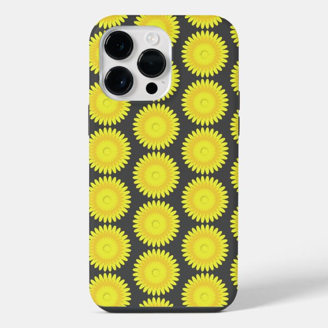 14 Pro Max estampado gris y amarillo, funda para iPhone Case- (Reverso )