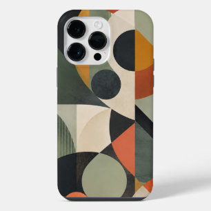 14 Pro Max Funda para iPhone 16 abstracto geométrico retro