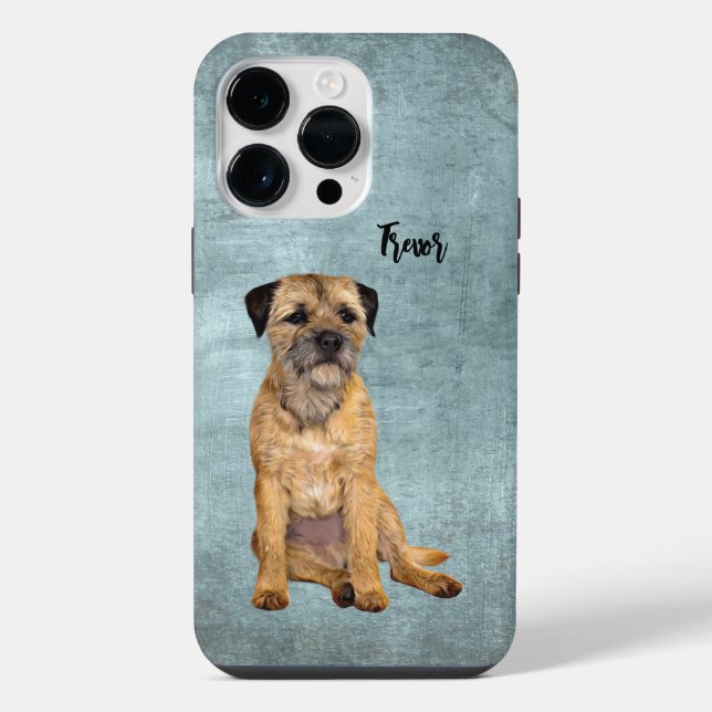 14 Pro Max Funda para iPhone Case-Mate Border Terrier Grunge (Reverso )