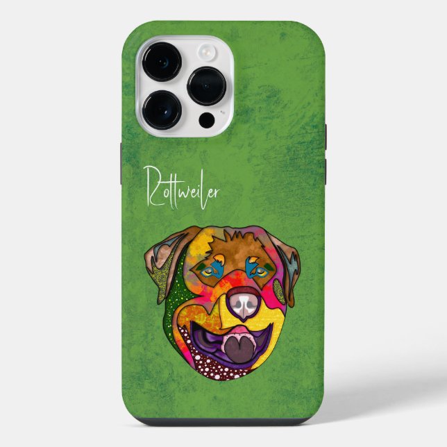 14 Pro Max Funda para iPhone Case-Mate Cara Fea de Rottweiler (Reverso )