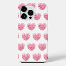 Funda para iPhone con corazón rosa