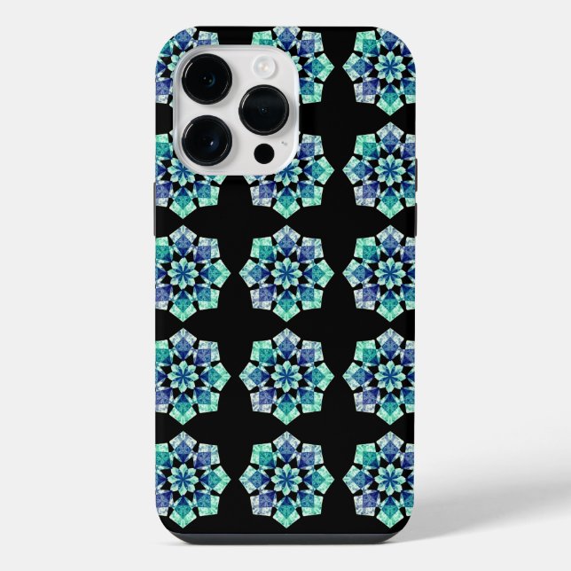 14 Pro Max Funda para iPhone / iPad con patrón geométrico (Reverso )