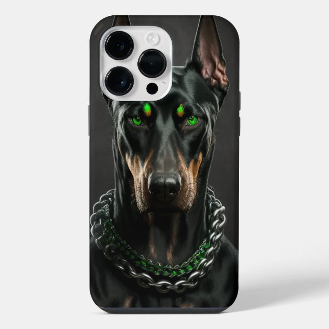 14 Pro Max Funda para Iphone Perro - Dobermann (Reverso )