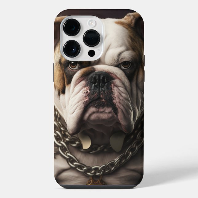 14 Pro Max Perro - Funda para Iphone - Bulldog (Reverso )