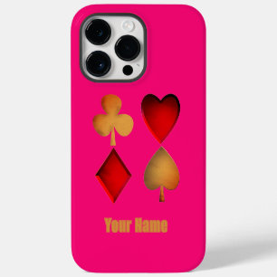 14 Pro Max símbolos para juego de cartas Funda para iPhone Ca