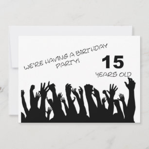 15ª invitación a fiesta con multitudes aclamadas