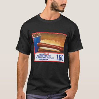 150 CAMPO DE COMIDA PERRO CALIENTE CAMISETA vintag