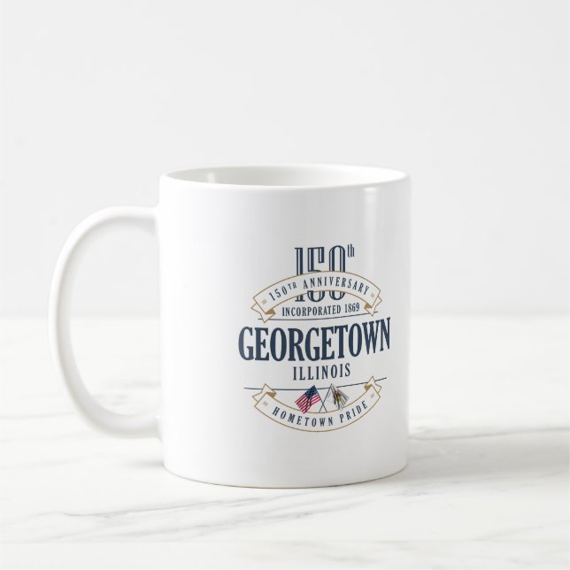 150a taza del aniversario de Georgetown, Illinois (Izquierda)