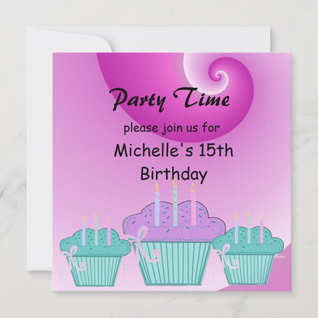 15.ª invitación a la fiesta de cumpleaños (Anverso)