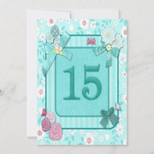 15.ª invitación a la fiesta de cumpleaños