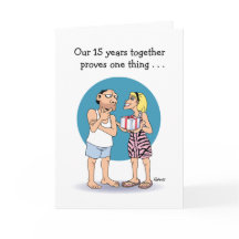 15.ª tarjeta de aniversario del Boda para el marid