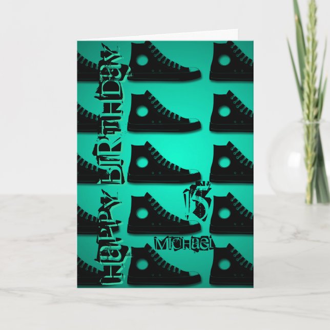 15.ª tarjeta de felicitación Personalizado de cump (Anverso)