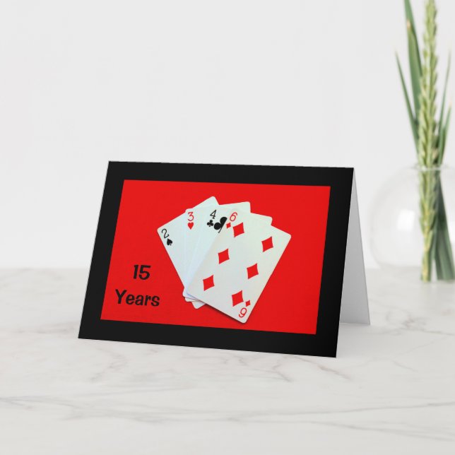 ¡15 Años Es Un Gran Negocio! Tarjeta de Aniversari (Anverso)