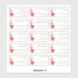15 Boda individual Pegatina de dirección de invita