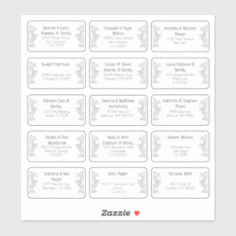 15 Boda individual Pegatina de dirección de invita