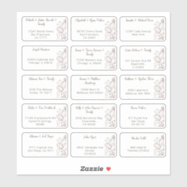 15 Boda individual Pegatina de dirección de invita