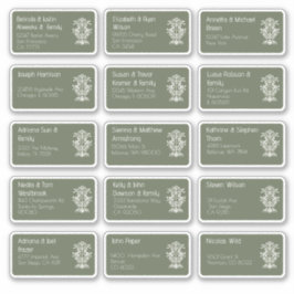 15 Boda individual Pegatina de dirección de invita