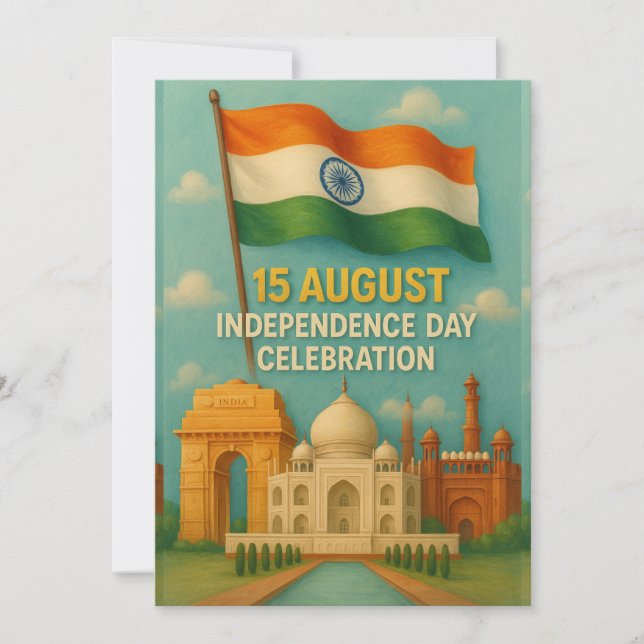 15 de agosto Día de la Independencia de la India (Anverso)