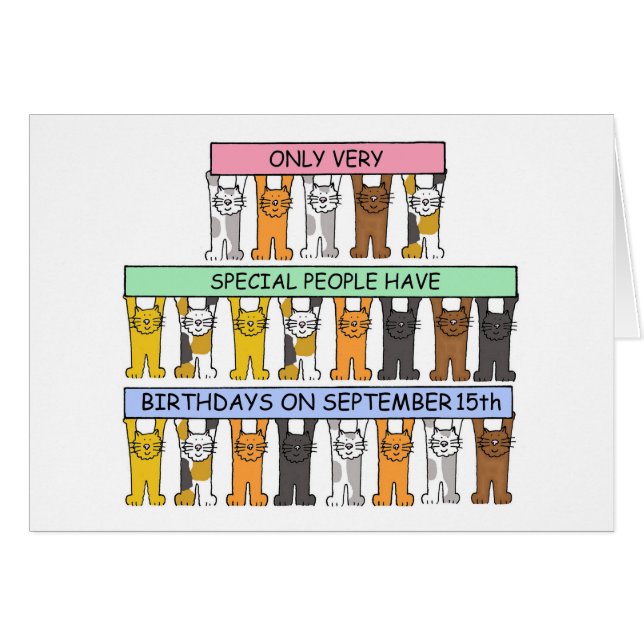 15 de septiembre Gatos Personalizados (Anverso (Horizontal))