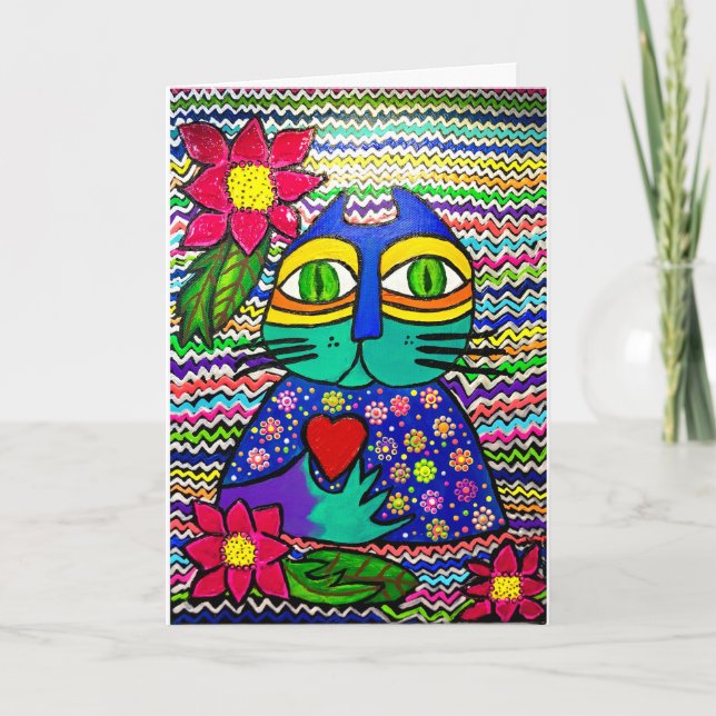 15 - Kisa la gata Tarjeta de felicitación (Anverso)