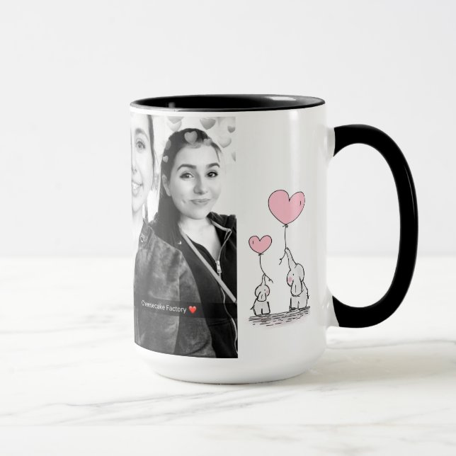 15oz taza de encargo combinada del café Sisters2 (Derecha)