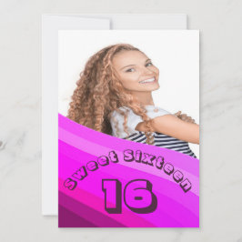 16.ª Discoteca Ball Invitación de cumpleaños morad