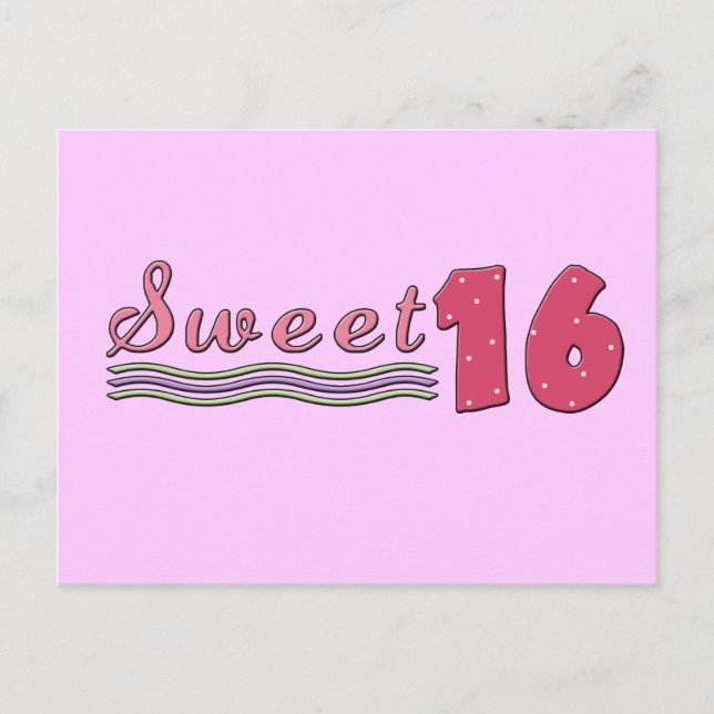 16.ª invitación de cumpleaños (Anverso)