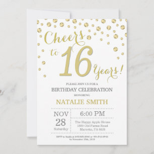 16.ª invitación para el Diamante Purpurina de Oro