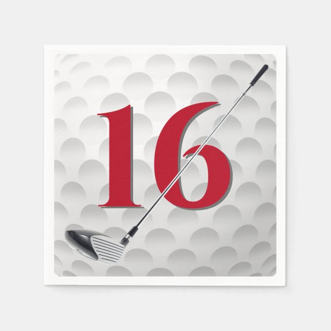 16.ª servilleta del club de golf de cumpleaños (Anverso)