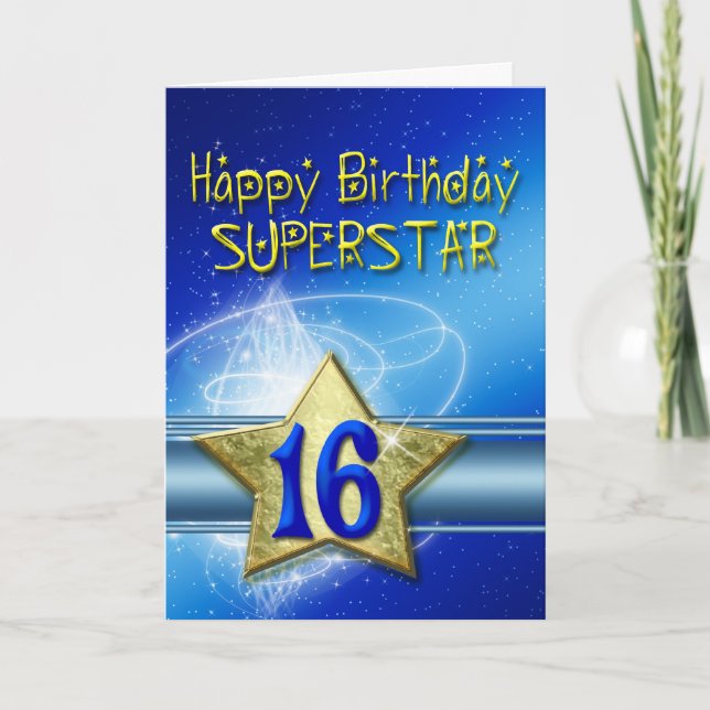 16.ª tarjeta de cumpleaños para Superstar (Anverso)
