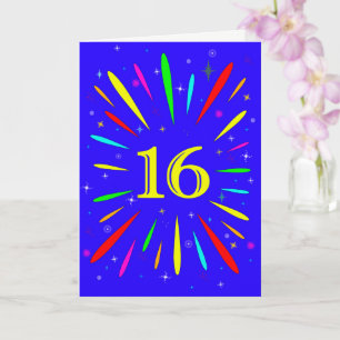 16.ª tarjeta de explosión de cumpleaños