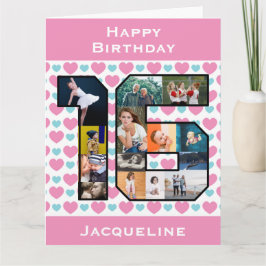 16.ª tarjeta de foto de cumpleaños