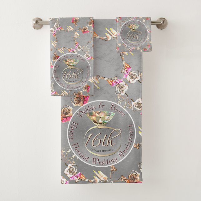 16.º Aniversario Boda Cera, Statice, Y Peridot Em (In situ)