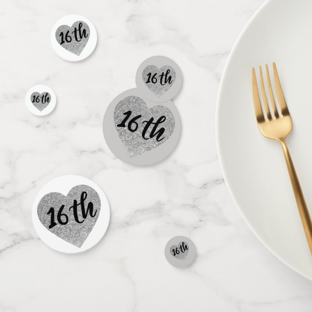 16.º confeti de mesa de cumpleaños (Grupo)
