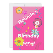 16.º cumpleaños Flor Floral Invitación rosa