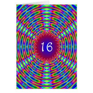 16.º Cumpleaños Resumen Trippy Swirls