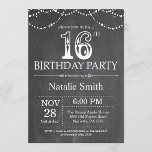 16.º Día de Invitación a Chalkboard