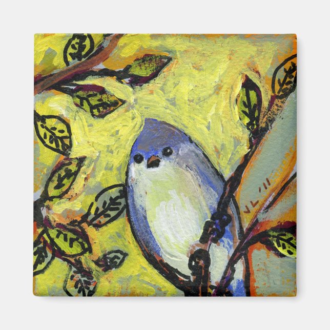 16 aves, no 12 - imán cuadrado (Frente)