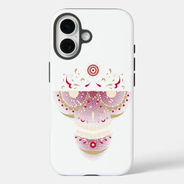 16 Calavera con gafas retro Funda para iPhone | Día d (Reverso )