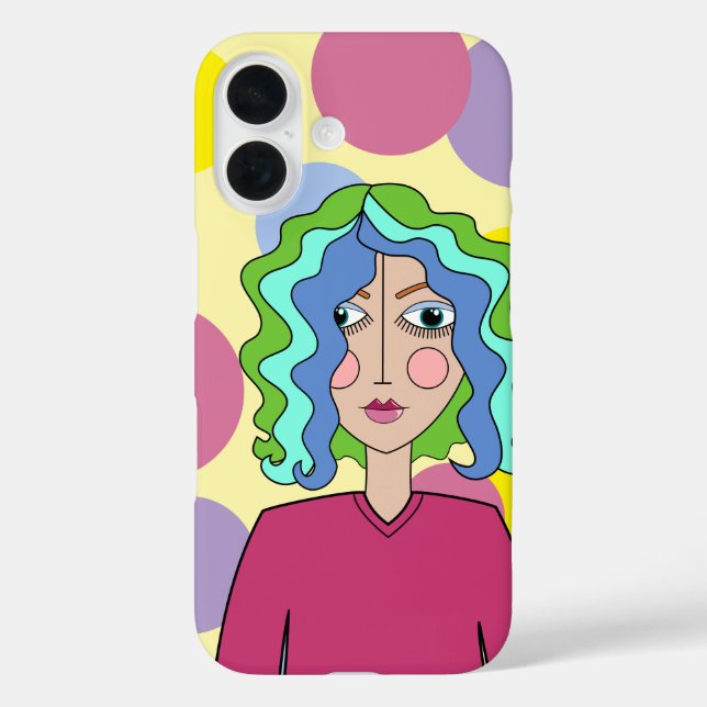 16 Cara estilizada abstracta funda para iPhone / iPad (Reverso )