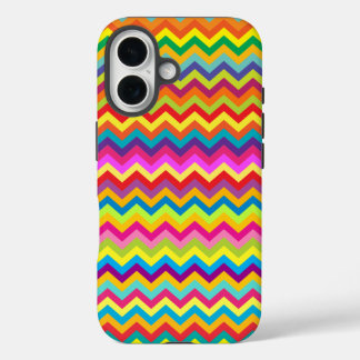 16 Chevron zigzag patrón multicolor iPhone 6 funda