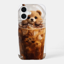 Cute Bear Coffee Funda para iPhone | Animal Estéti