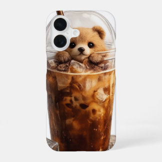 16 Cute Bear Coffee Funda para iPhone | Animal Estéti