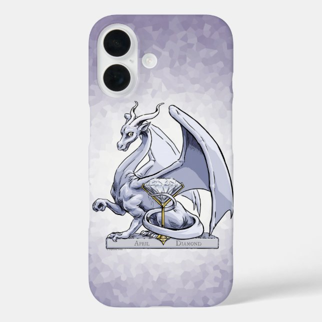 16 Dragón de Birthstone de abril: iPhone de Funda de  (Reverso )