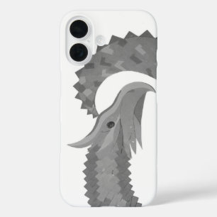 16 Dragón de corazón gris en funda de iPhone Case-Mat
