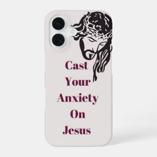 16 "Echa tu ansiedad sobre Jesús" Funda para IPhone 1